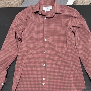 Mizzen+Main Men's Red Checkered Button Down Shirt